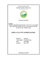 Đánh giá tình hình sinh tr ưởng và đề xuất các giải pháp phát triển rừng trồng sản xuất t ại thị trấn yên phú   huyện bắc mê   tỉnh hà giang 