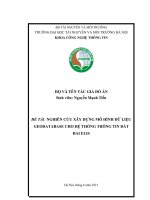 NGHIÊN CỨU XÂY DỰNG MÔ HÌNH DỮ LIỆU GEODATABASE CHO HỆ THỐNG THÔNG TIN ĐẤT ĐAI ELIS