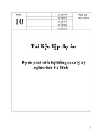 Tài liệu môn quản trị dự án