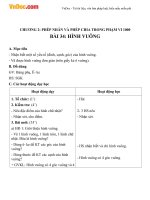 Giáo án Toán 3 chương 2 bài 34: Hình vuông