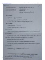 Đề thi học kỳ 1 môn toán lớp 12 so GDDT long an có đáp án