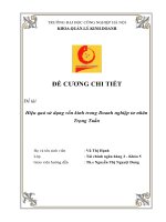 Hiệu quả sử dụng vốn kinh trong Doanh nghiệp tư nhân Trọng Tuấn