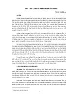 CHI TIÊU CÔNG VÀ PHÁT TRIỂN BỀN VỮNG