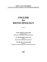Anh văn chuyên ngành công nghệ sinh học