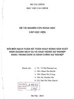 đổi mới hạch toán kế toán hoạt động sản xuất kinh doanh dịch vụ và hoạt động sự nghiệp khác trong đơn vị hành chính sự nghiệp 