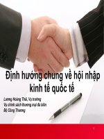 Định hướng chung về hội nhập kinh tế quốc tế