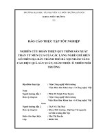 NGHIÊN CỨU HOÀN THIỆN QUY TRÌNH SẢN XUẤT THAN TỪ MÙN CƯA CỦA CÁC LÀNG NGHỀ CHẾ BIẾN GỖ TRÊN ĐỊA BÀN THÀNH PHỐ HÀ NỘI