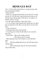 Đề cương ôn tập môn ĐỊNH GIÁ ĐẤT