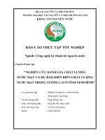 MẪU BÌA TÀI NGUYÊN NƯỚC TRƯỜNG ĐẠI HỌC TÀI NGUYÊN VÀ MÔI TRƯỜNG HÀ NỘI