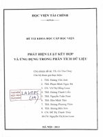 phát hiện luật kết hợp và ứng dụng trong phân tích dữ liệu 