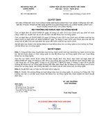 Quyết định về thủ tục hành chính mới trong hoạt động khoa học và công nghệ số 371/QĐ-BKHCN