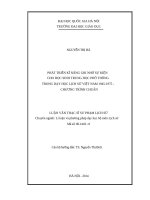 Phát triển kỹ năng ghi nhớ sự kiện cho học sinh trung học phổ thông trong dạy học lịch sử việt nam (1945 1975) chương trình chuẩn 