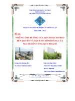 LUẬN VĂN ẢNH HƯỞNG CỦA QUY HOẠCH TREO ĐẾN QUYỀN VÀ LỢI ÍCH CỦA NGƯỜI DÂN VÙNG QUY HOẠCH