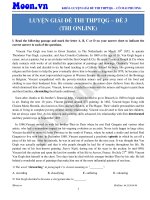 Đề thi thử THPT QG môn tiếng Anh 2016  Đề số 4