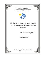 Phân tích chiến lược quản trị kinh doanh quốc tế của công ty boeing