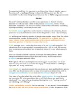 Some people think that it is important to use leisure time for activitiesthat improve the mind