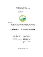 Đánh giá công tác cấp giấy chứng nhận quyền sử dụng đất trên địa bàn phường chi lăng   thành phố lạng sơn   tỉnh lạng sơn 