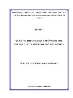 Quản trị thương hiệu Trường Đại học Thể dục thể thao thành phố Hồ Chí Minh