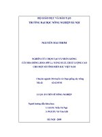 Nghiên cứu chọn tạo và nhân giống cây hoa hồng (rosa spp l) năng suất, chất lượng cao cho một số tỉnh miền bắc việt nam 