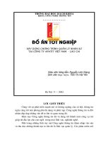 XÂY DỰNG CHƯƠNG TRÌNH QUẢN lý NHÂN sự tại CÔNG TY APATIT VIỆT NAM    lào CAI 