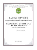 Phương pháp và quy trình xử lý chất thải nông nghiệp