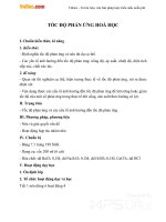 Giáo án Hóa học 10 bài 36: Tốc độ phản ứng hóa học