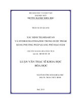 Xác định telmisartan và hydrochlothiazide trong dược phẩm bằng phương pháp quang phổ đạo hàm