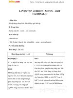 Giáo án Hóa học 11 bài 46: Luyện tập Anđehit - Xeton và Axit Cacboxylic