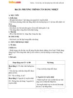 Giáo án Vật lý 8 bài 25: Phương trình cân bằng nhiệt