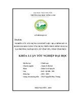 Nghiên cứu xây dựng cơ sở dữ liệu địa chính số và đánh giá khả năng ứng dụng trên phần mềm ViLIS 2 0 tại phường ngô quyền   thành phố vĩnh vên   tỉnh vĩnh phúc 