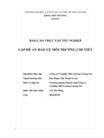 LẬP ĐỀ ÁN BẢO VỆ MÔI TRƯỜNG CHI TIẾT