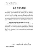 Phân tích và thiết kế hệ thống quản lý ki ốt bán sách 