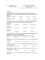 Đề thi thử THPTQG 2016 môn anh trường THPT ngọc tảo