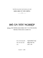 HỆ THỐNG báo HIỆU số 7 và ỨNG DỤNG TRONG TỔNG đài a1000 e10 