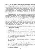 ĐỀ CƯƠNG ÔN TẬP NÔNG NGHIỆP VÀ PHÁT TRIỂN NÔNG THÔN