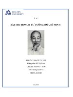 BÀI THU HOẠCH TƯ TƯỞNG HỒ CHÍ MINH