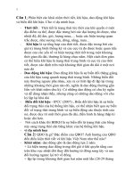 ĐỀ CƯƠNG ÔN TẬP MÔN BIẾN ĐỔI KHÍ HẬU