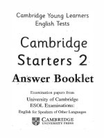 Starters 2 anwers booklet 