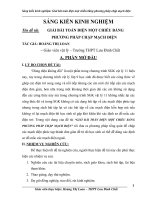 Sáng kiến kinh nghiệm - Giải bài toán điện một chiều bằng phương pháp chập mạch điện