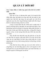 ĐỀ CƯƠNG MÔN QUẢN LÝ ĐỚI BỜ