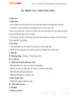 Giáo án Vật lý 9 bài 54: Sự trộn các ánh sáng màu