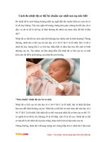 Cách đo nhiệt độ cơ thể bé chuẩn xác nhất mẹ nên biết