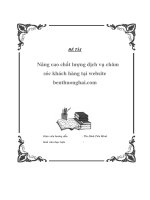 nâng cao chất lượng chăm sóc khách hàng