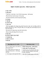 Giáo án Vật lý 12 bài 32: Hiện tượng quang - Phát quang