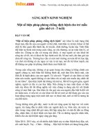 Sáng kiến kinh nghiệm - Một số biện pháp phòng chống dịch bệnh cho trẻ mẫu giáo nhỡ