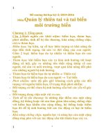 Đề cương Quản lý thiên tai và tai biến  môi trường biển