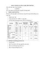 Báo cáo đồ án công nghệ môi trường: Đề xuất sơ đồ công nghệ và tính toán các công trình trong một hệ thống xử lý nước