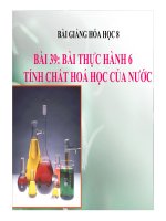 Bài giảng Hóa học 8 Bài thực hành 6