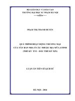 Quá trình hoạt động thương mại của tây ban nha ở các thuộc địa mỹ latinh (thế kỷ XVI – đầu thế kỷ XIX)