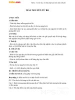 Giáo án Vật lý 12 bài 33: Mẫu nguyên tử Bo